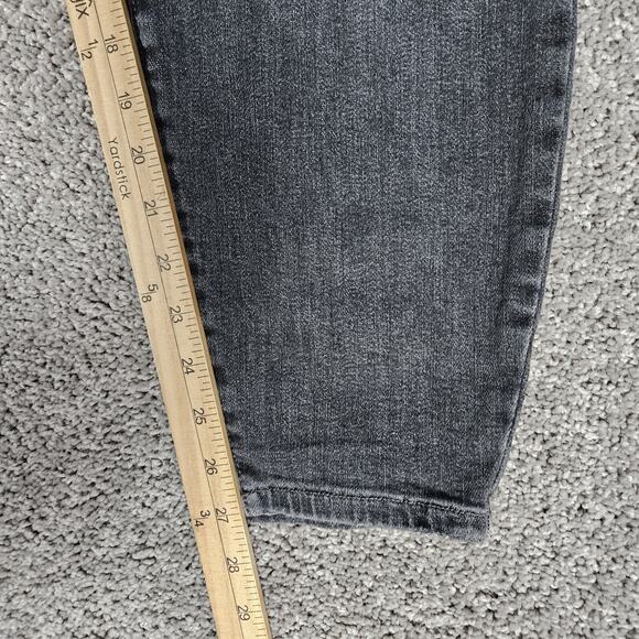 Judy Blue Jeans Womens 24 Faded Black Daisy Distressed Skinny Fit Stretch Boho - Picture 11 of 13